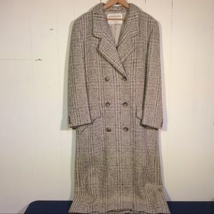 Vintage Jaeger Double Breasted Wool Maxi Coat Women’s Made in Great Britain